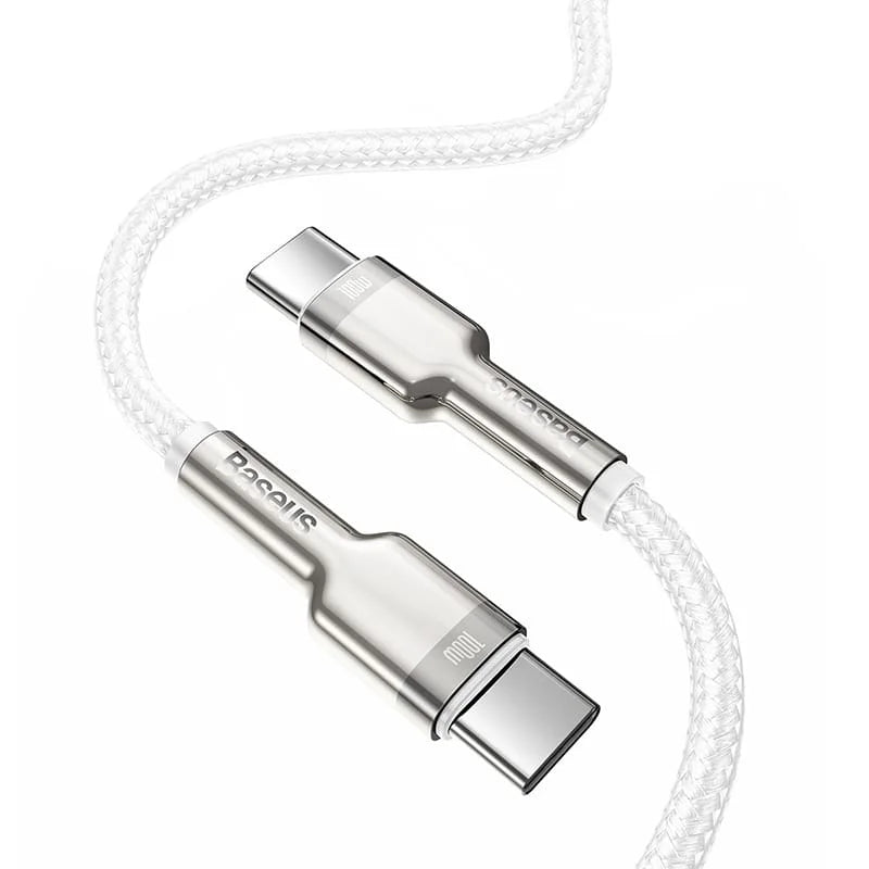 Baseus Cafule Series Metal Data Cable Type-C to Type-C 100W 2m White